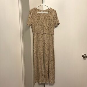 WAYF Jersey Leopard MIDI Dress